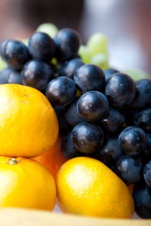 oranges and grapeの写真素材