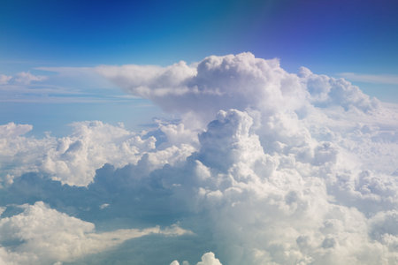 clouds in the blue sky
