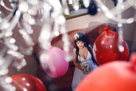 curly brideの写真素材