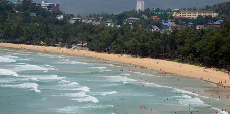 Panorama of the beach in the Andaman Sea.の写真素材
