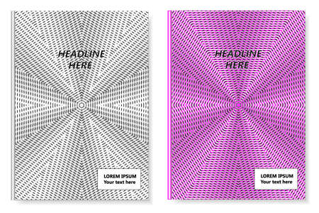 A set of two books with an abstract design of covers and realistic shadows. Templates of books and design of covers are in different layers. Background color is easy to change. Vector illustration.のイラスト素材