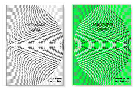 A set of two books with an abstract design of covers and realistic shadows. Templates of books and design of covers are in different layers. Background color is easy to change. Vector illustration.のイラスト素材