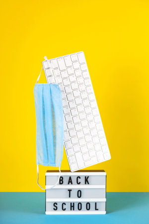 Back to school trending background distance learning concept