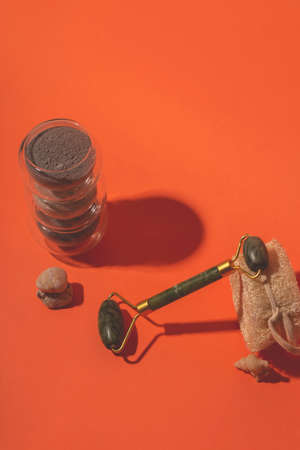 Products and items for personal care. Still lifeの写真素材