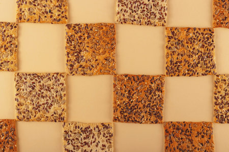 Healthy cookies with flaxseed layout