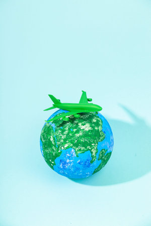 Sustainable eco friendly flight concept.