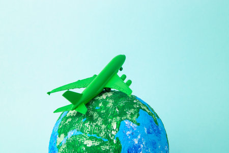 Sustainable eco friendly flight concept.の写真素材