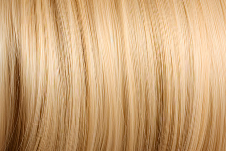 Straight blonde hair background close up texture. AI generatedの素材