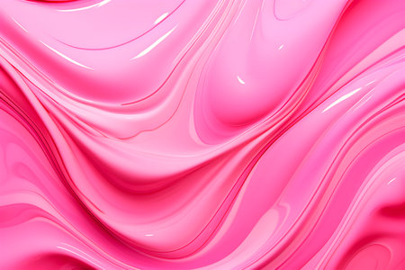 Pink liquid glossy texture background. AI generatedの素材
