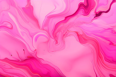 Pink and magenta liquid glossy texture background. AI generatedの素材