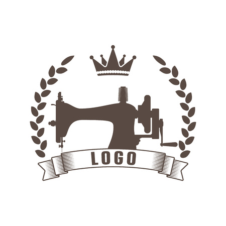 vector retro style custom dressmaking companyのイラスト素材