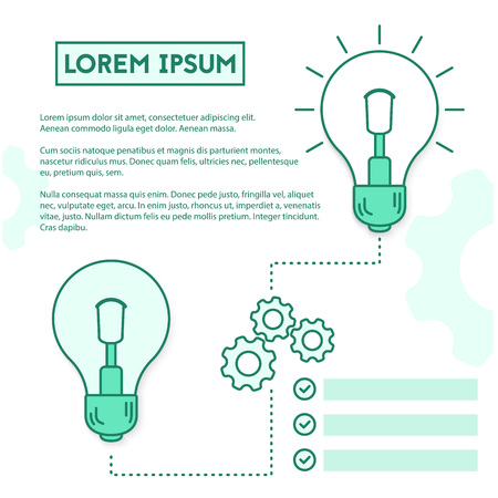 Business idea vector banner template in a lineart styleのイラスト素材
