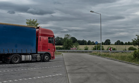 Truck on the parkingのeditorial素材