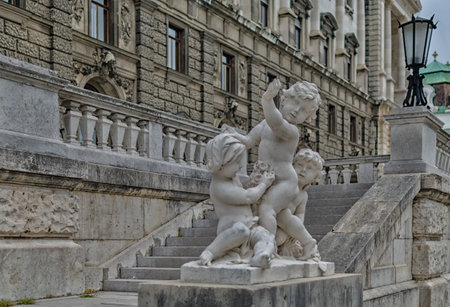 Vienna museum statueのeditorial素材