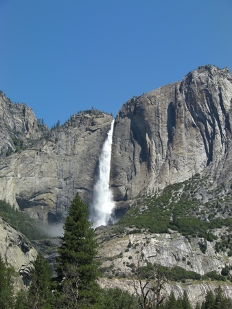Yosemite National Park Water Fallの写真素材