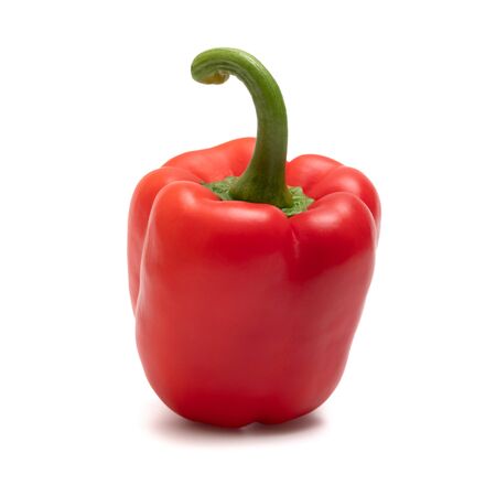 Red Bell Pepper Isolated on White Background.の写真素材