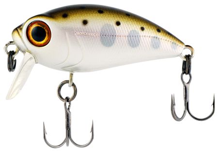 Colour fishing bait with two hooks isolated on whiteの写真素材