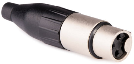 Audio connector, selective focus, over white backgroundの写真素材