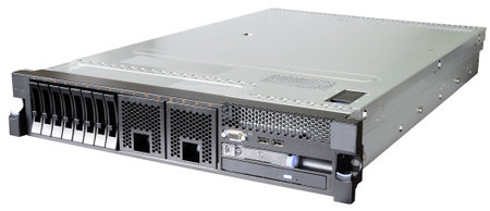 Rack mount server isolated on the white