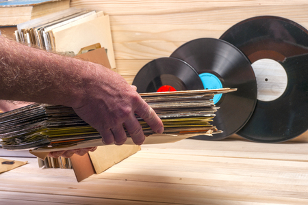 Vinyl record. Copy space for text.の写真素材