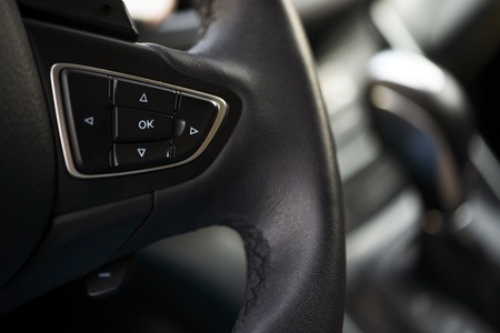 Car Interior Driver Side View. Modern Car Interior Designの写真素材