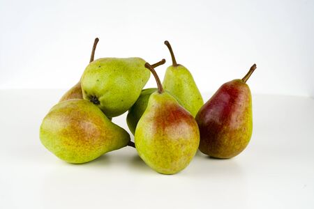 Pears isolated on white background. Copy space for textの写真素材