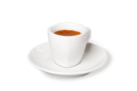 Espresso on white backgroundの写真素材