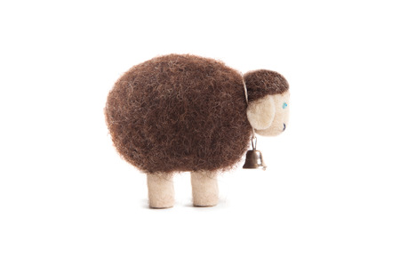 Sheep on a white backgroundの写真素材