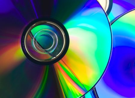 Compact dics backgroundの写真素材