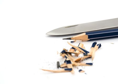 Pencil and knifeの写真素材