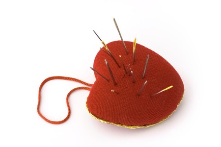 Needles in heartの写真素材