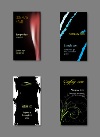 Black vector business card template.のイラスト素材