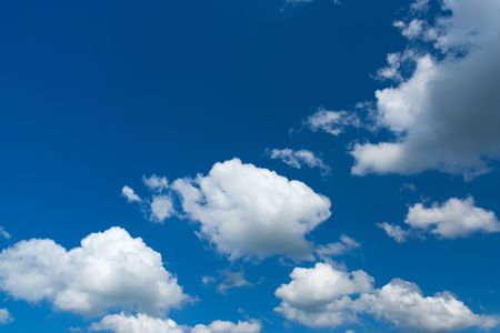 Blue sky with cloudsの写真素材