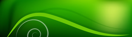 Green banner with floral elementsのイラスト素材