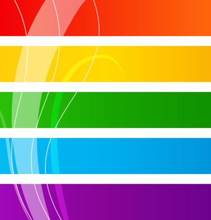 Set of differet color vector banners.のイラスト素材