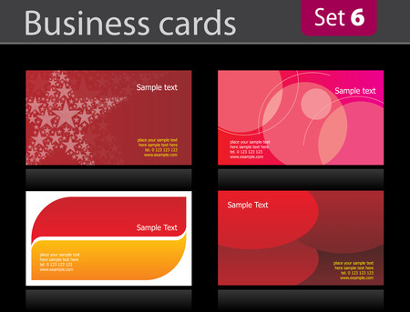 Set of business cards templates. Vector illusrtation.のイラスト素材