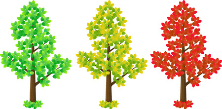 Tree setのイラスト素材