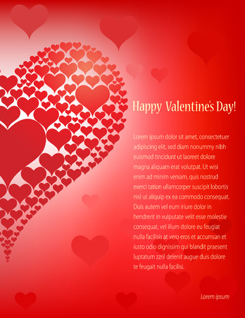 valentine's background with hearts and place for text.のイラスト素材