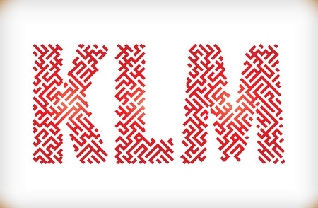 Letters in maze styleのイラスト素材