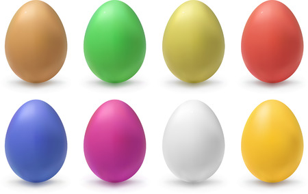 Color easter-eggs. Vector illustration.のイラスト素材
