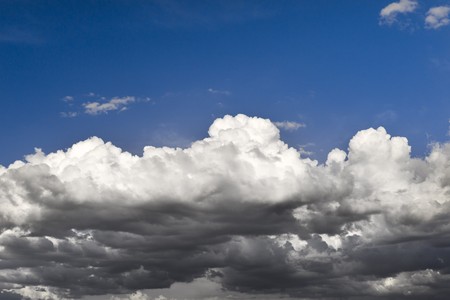 White clouds in blue skyの写真素材