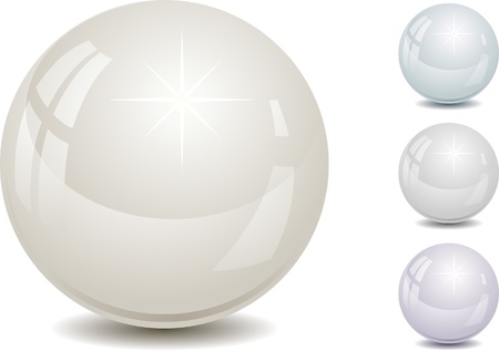 Vector illustration of pearls.のイラスト素材
