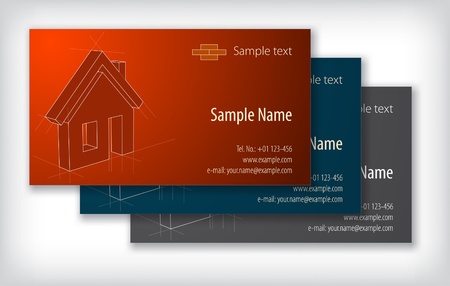 Business card templateのイラスト素材