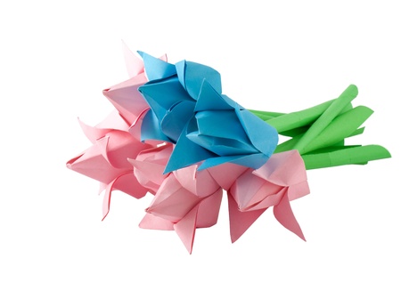 Paper flower isolated on white.の写真素材