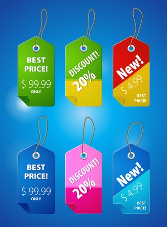 Price tab illutstraionのイラスト素材