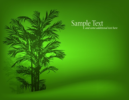 Bamboo tree silhouetter. Vector illustrationのイラスト素材