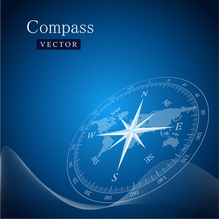 Black compass vector illustration のイラスト素材