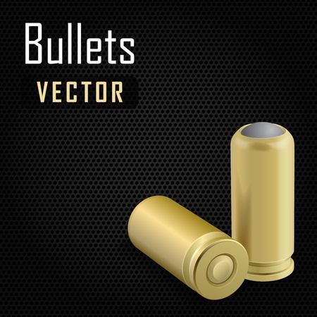 Vector illustration of pair bullets on black backgroundのイラスト素材
