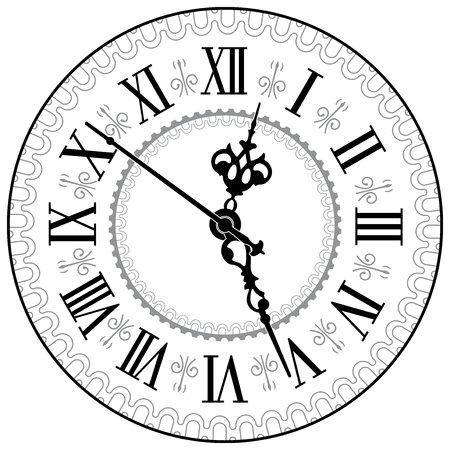 Antique clock  Vector illustration のイラスト素材