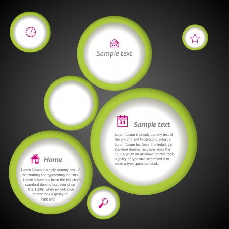 Simple template with circles のイラスト素材